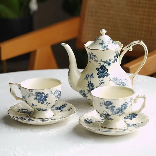 Retro European Floral Tea Cup Set