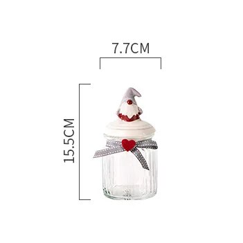 Christma Glass Candy Jars with Lids