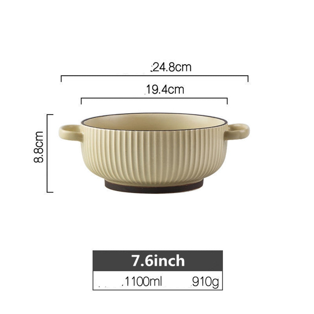 Nordic Ripple Ceramic Ramen Bowl