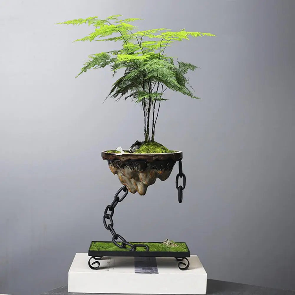 Japanese Floating Ceramic Bonsai Planter Pot