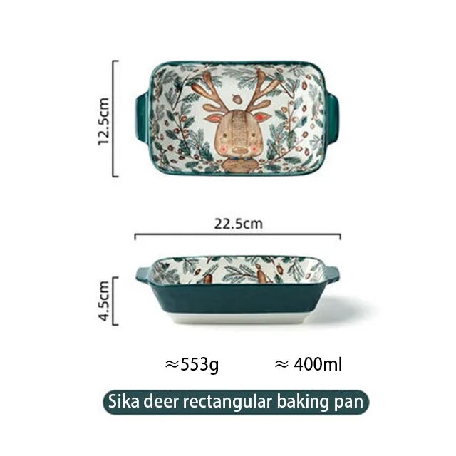 Cottagecore Bunny Bear Deer Ceramic Salad Bowl