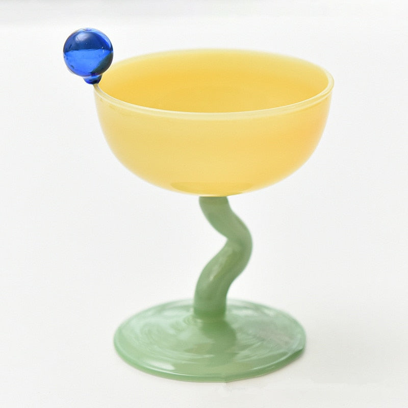 Minimalist Colored Glass Goblets