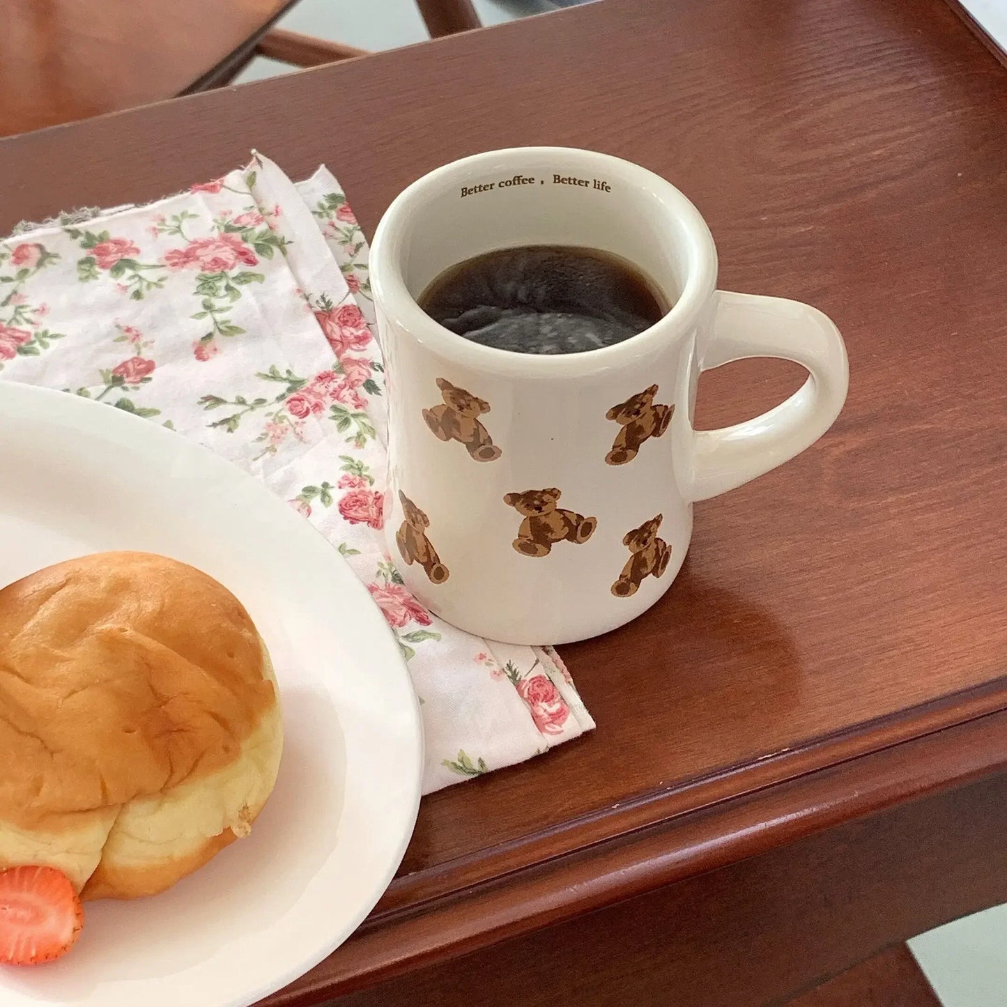 Retro Ceramic Cartoon Bear Mug