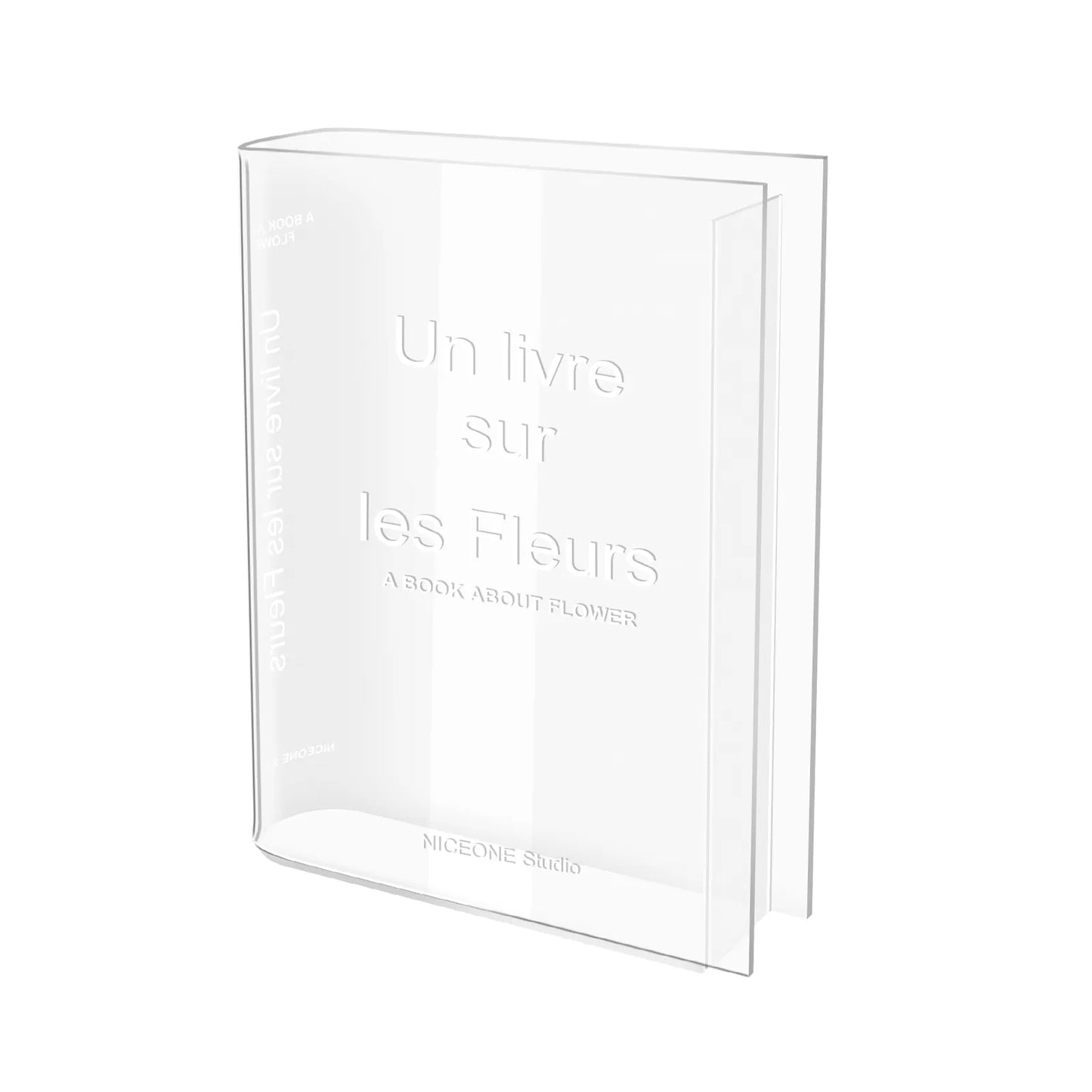 Clear Book Little Women Vase Transparent Acrylic