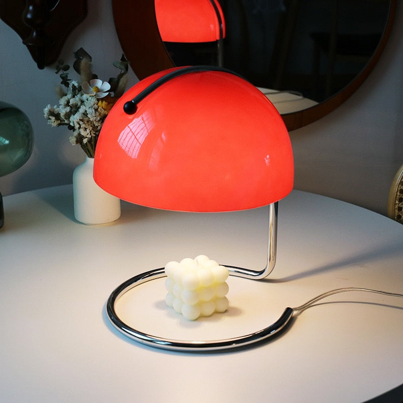 Retro Amber Glass Table Lamp