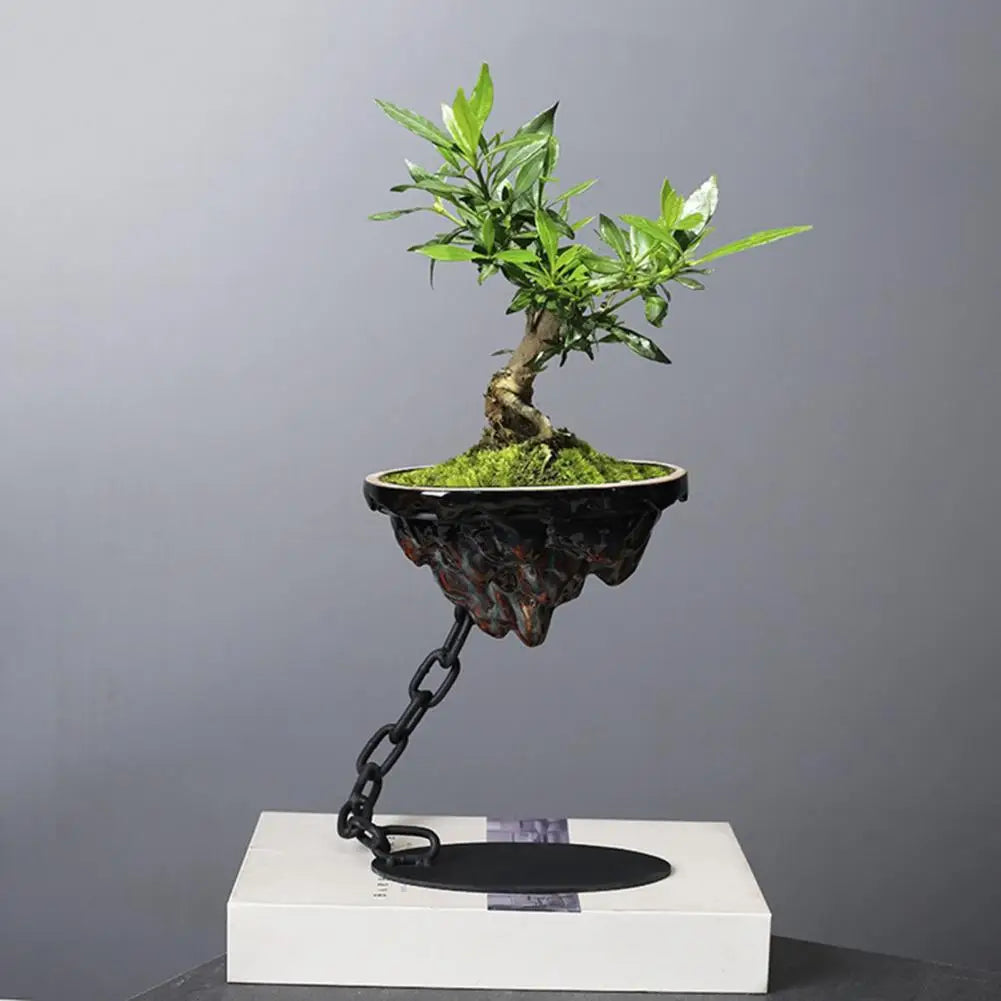 Japanese Floating Ceramic Bonsai Planter Pot