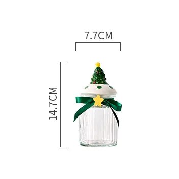 Christma Glass Candy Jars with Lids