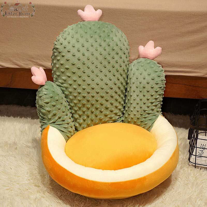 Stuffed Cactus Pillow Chair Cushion