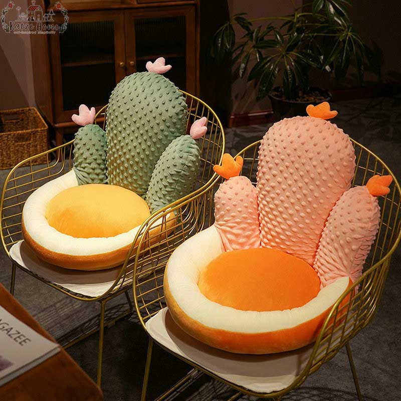 Stuffed Cactus Pillow Chair Cushion