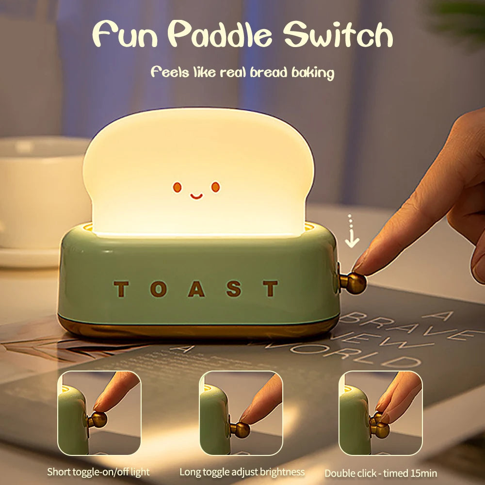 Toaster Table Lamp LED Night Light