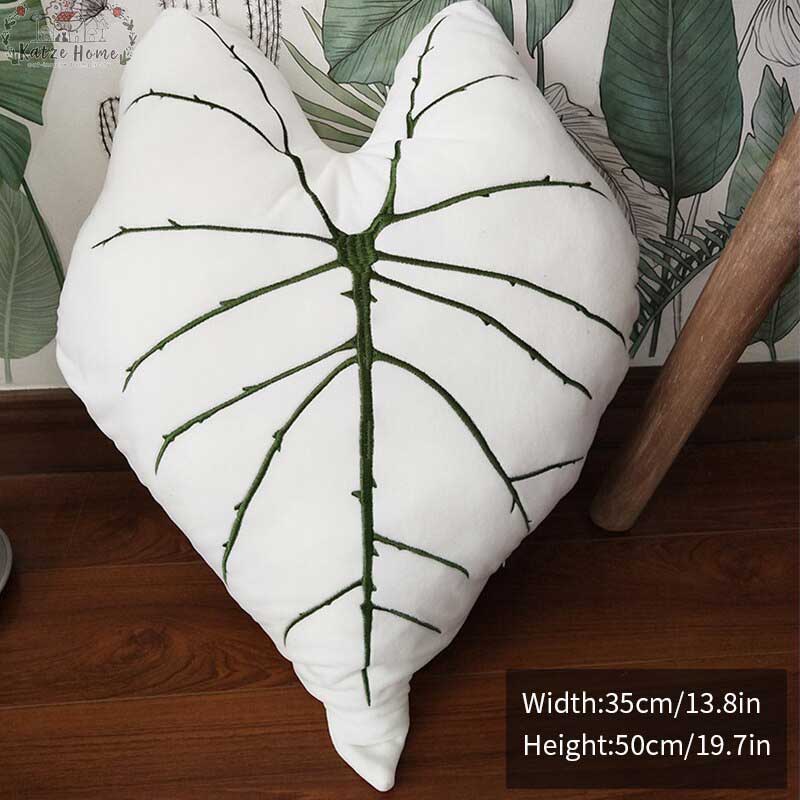 Tropical Monstera Leaf Pillow