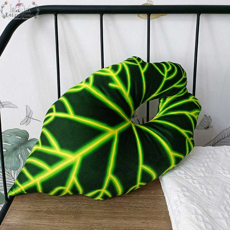 Tropical Monstera Leaf Pillow