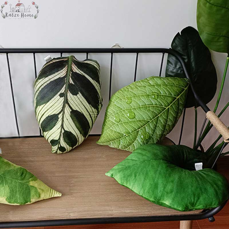 Tropical Monstera Leaf Pillow