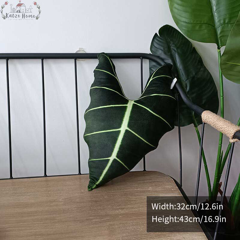 Tropical Monstera Leaf Pillow