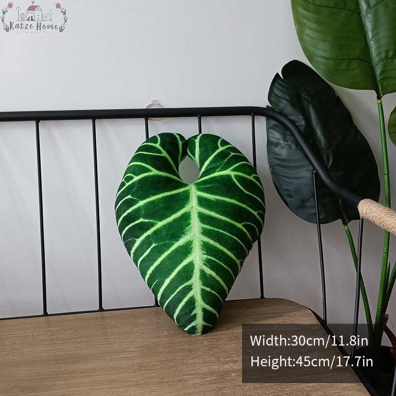 Tropical Monstera Leaf Pillow