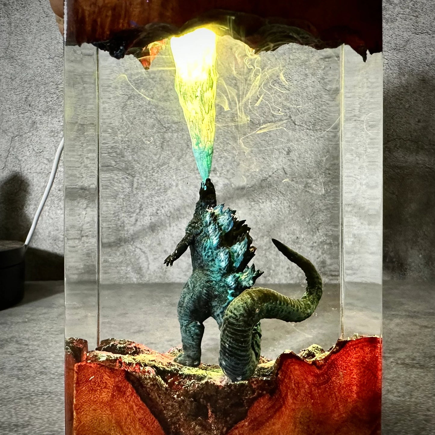 Godzilla Monster Resin Lamp Diorama
