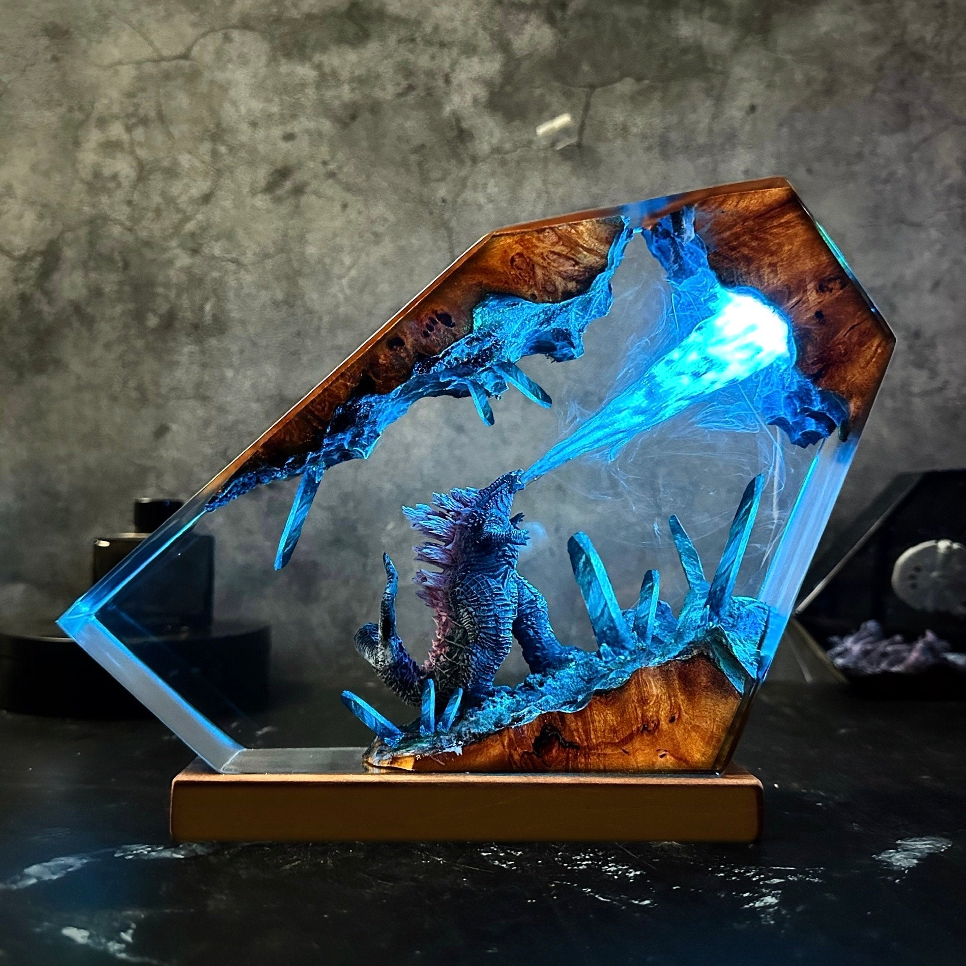 GODZILLA and the Land inside the Earth Resin Lamp
