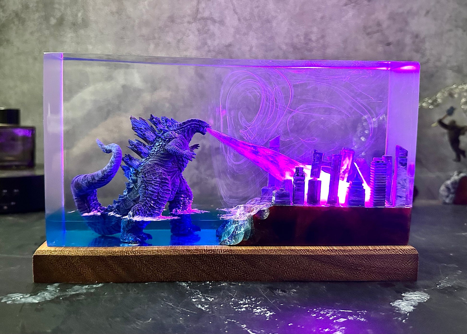 Godzilla Monster Resin Lamp