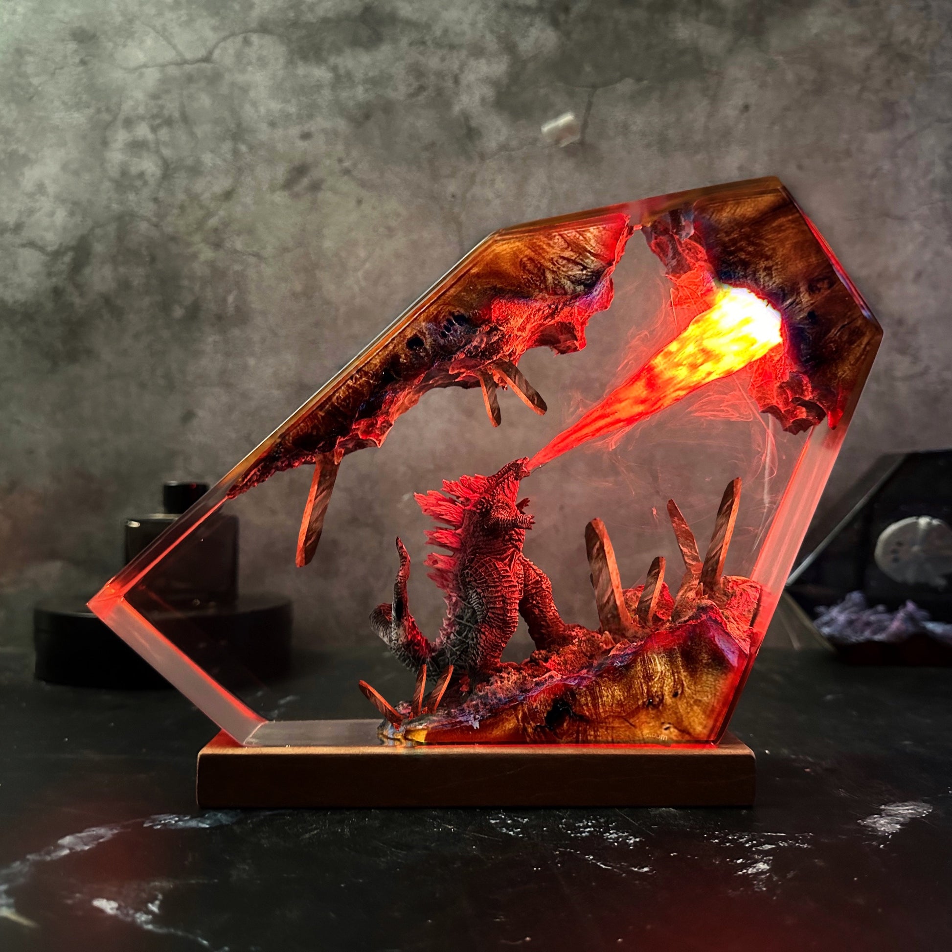 GODZILLA and the Land inside the Earth Resin Lamp