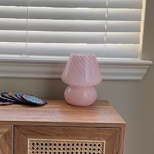 small striped glass baby mushroom lamp review