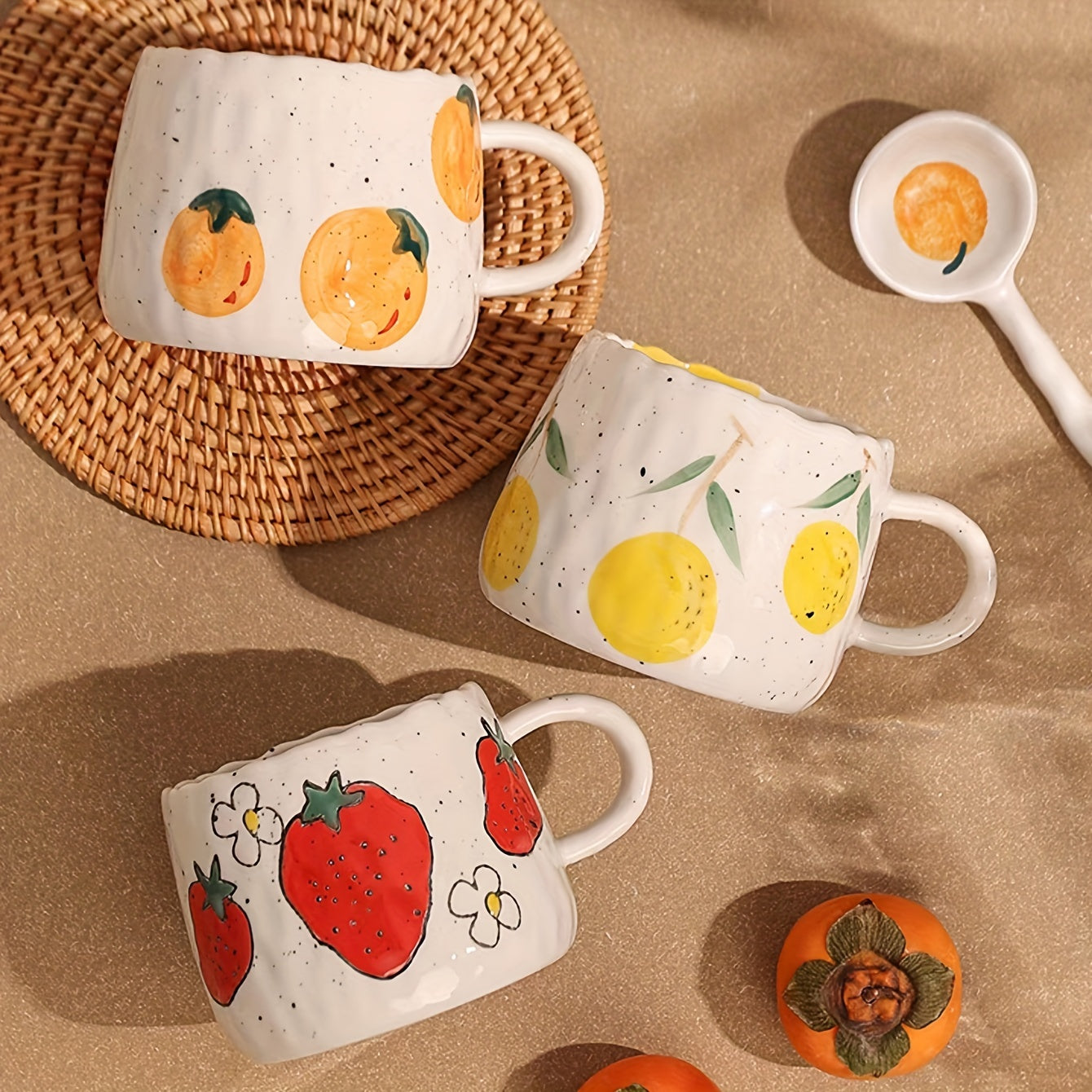 Cute Ceramic Vibrant Fruit Mug 300ml