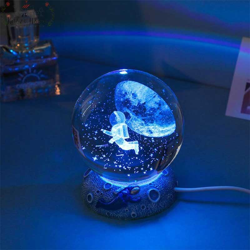 3D Astronaut Galaxy Globe Lamp