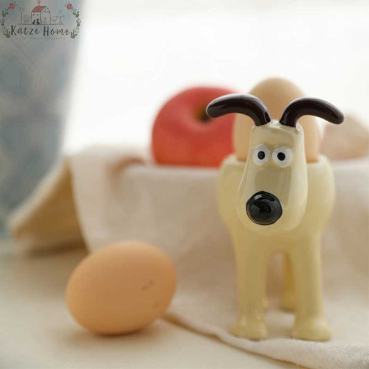 Aesthetic Vintage Dog Ceramic Egg Holder