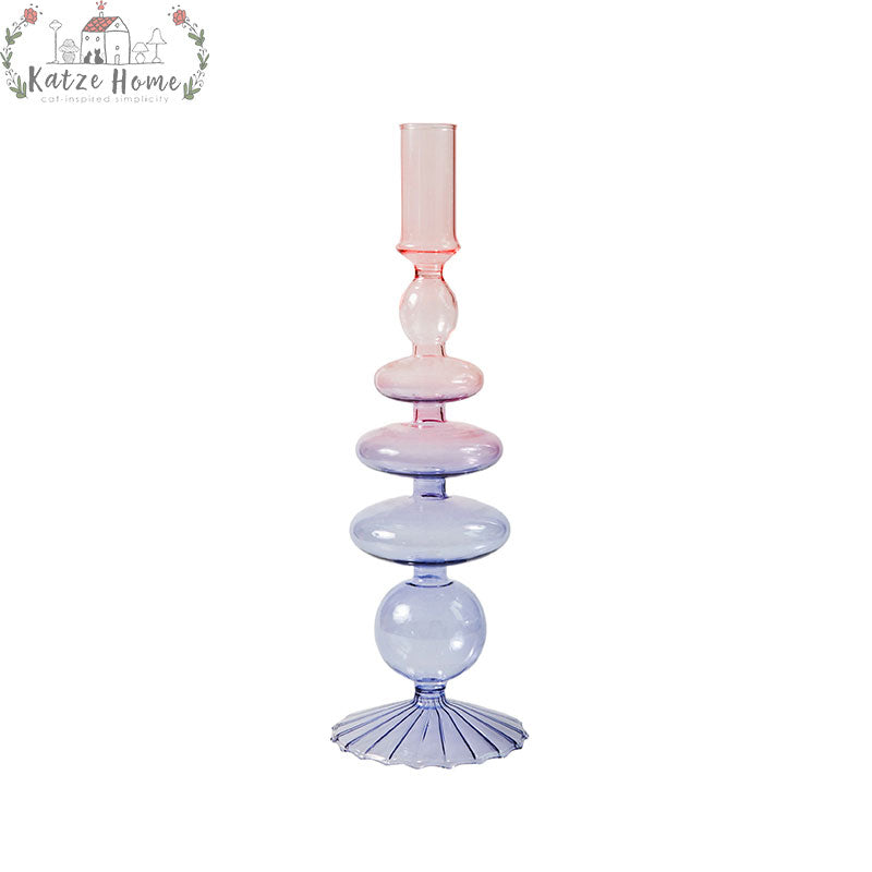 Aesthetic Lilac Wavy Candle Holders