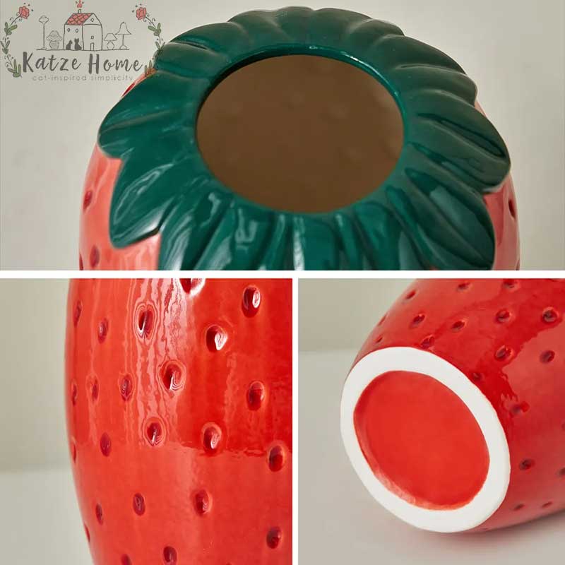 Aesthetic Bando Strawberry Vase