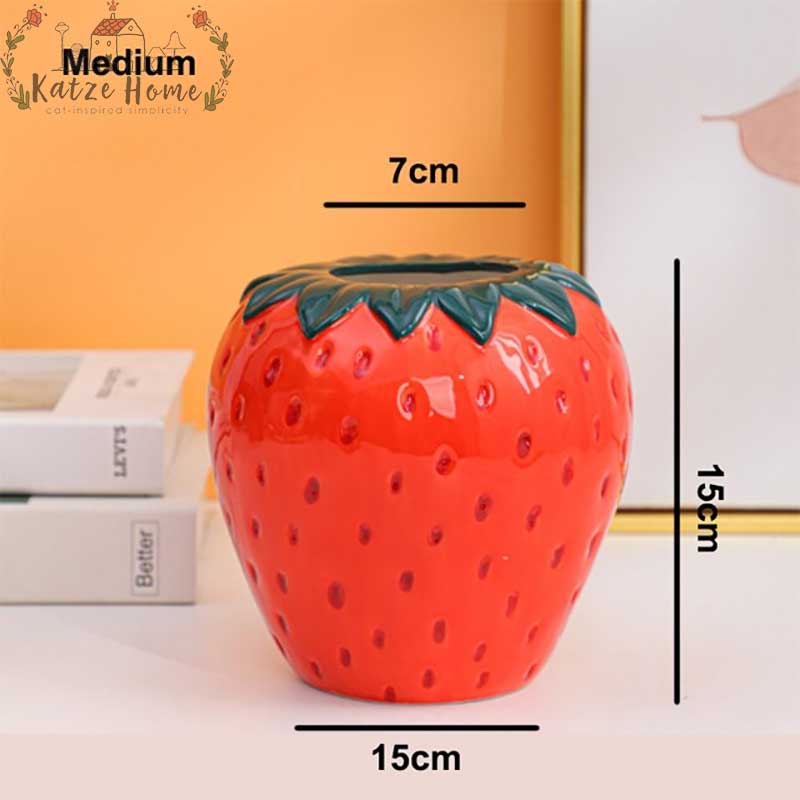 Aesthetic Bando Strawberry Vase