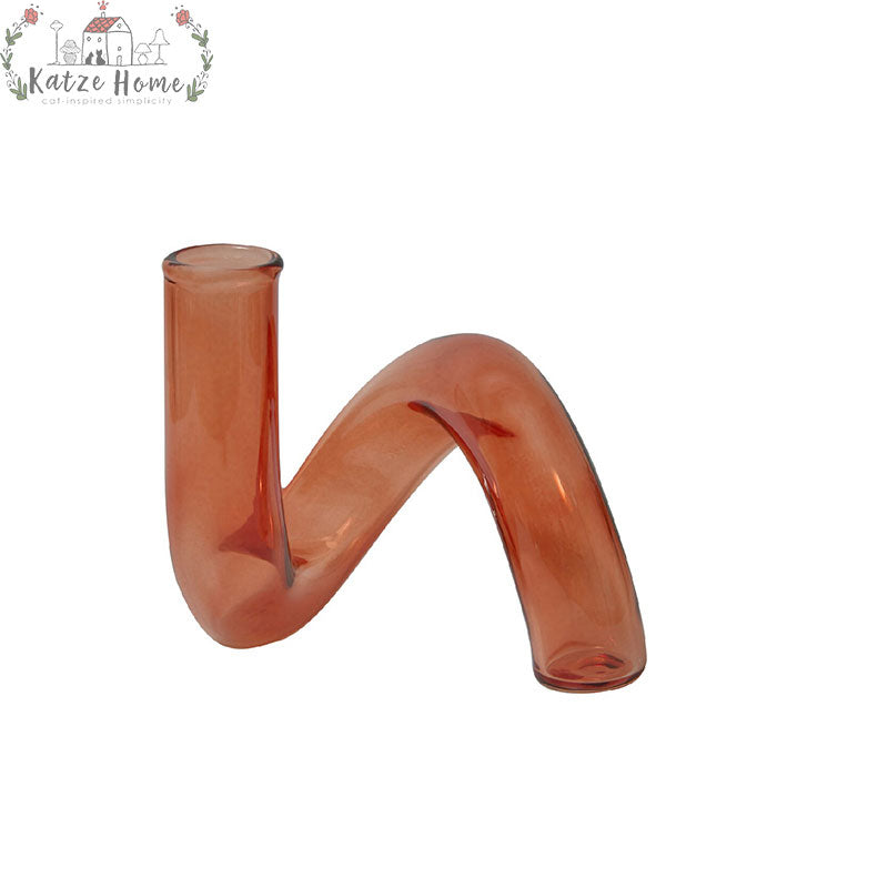 Aesthetic Brown Wavy Candle Holders