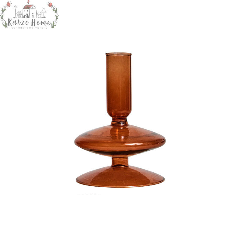 Aesthetic Brown Wavy Candle Holders