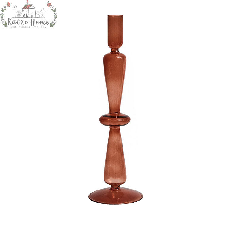 Aesthetic Brown Wavy Candle Holders