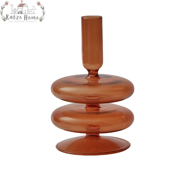 Aesthetic Brown Wavy Candle Holders