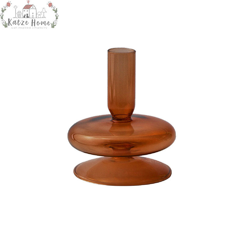 Aesthetic Brown Wavy Candle Holders