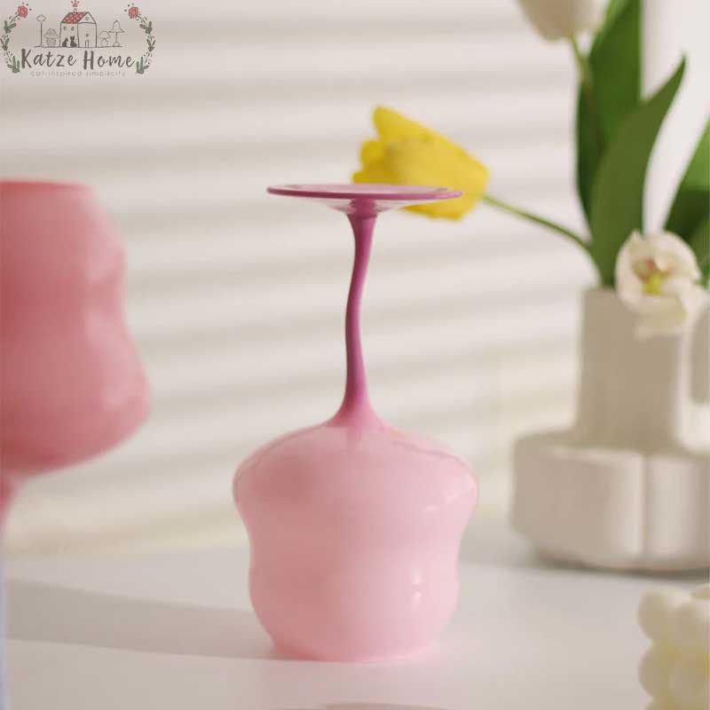 Aesthetic Candy Colored Wine Glass Cup