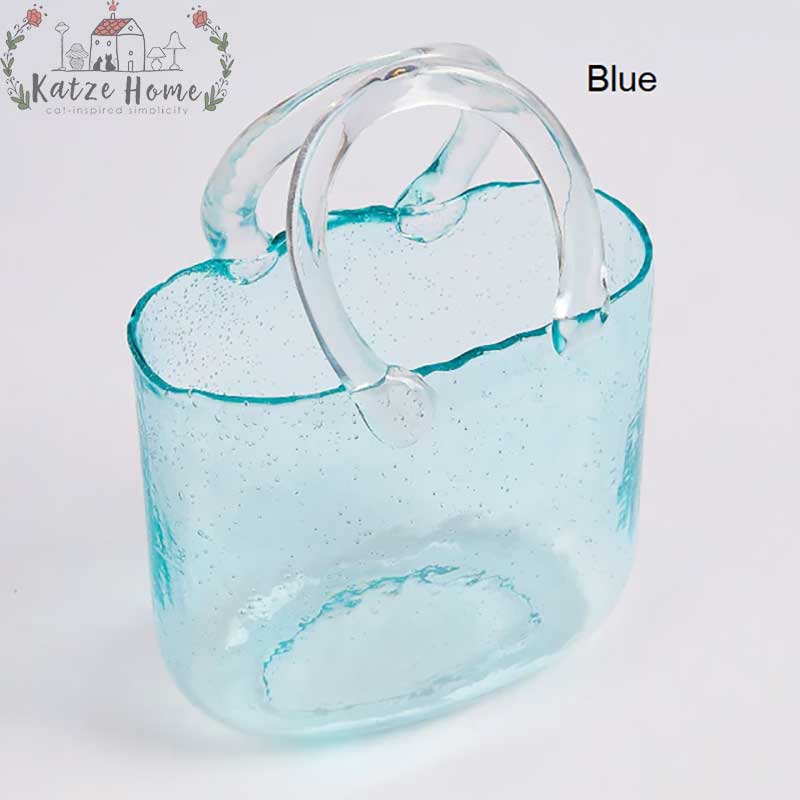 Aesthetic Flower Glass Basket Vase/ Fish Tank