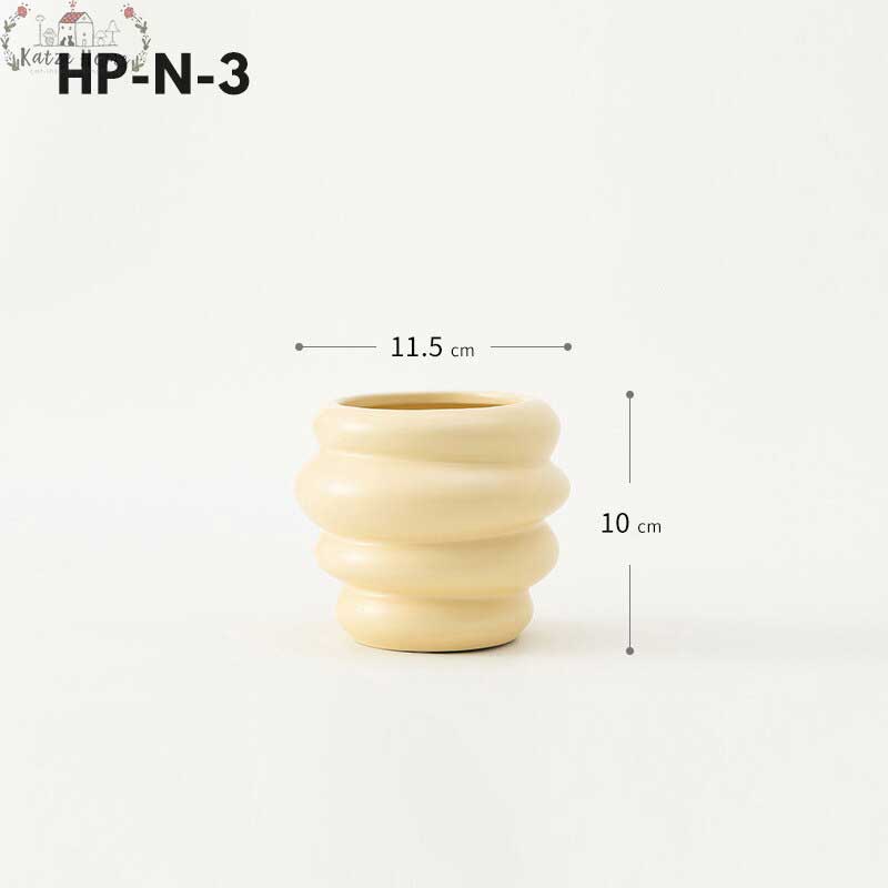 Aesthetic Honey Pot Shaped Ceramic Makeup Brush Holder