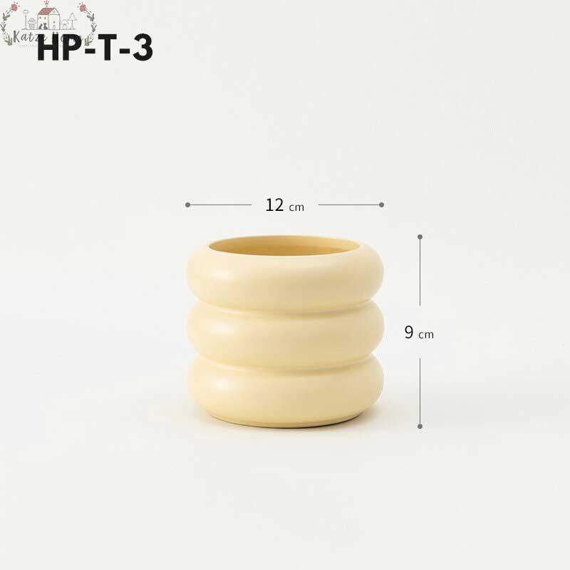 Aesthetic Honey Pot Shaped Ceramic Makeup Brush Holder