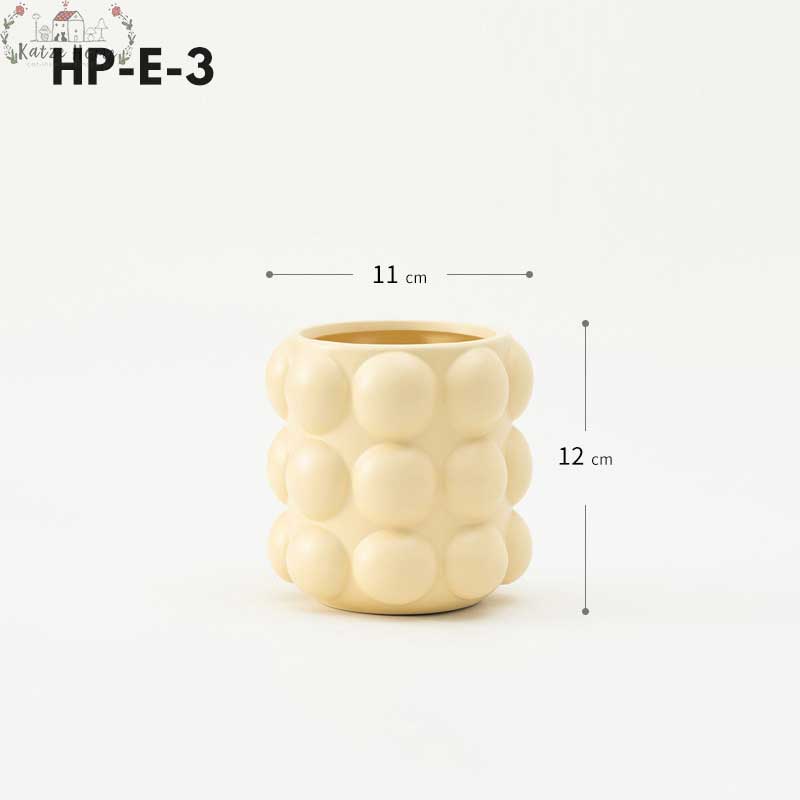 Aesthetic Honey Pot Shaped Ceramic Makeup Brush Holder