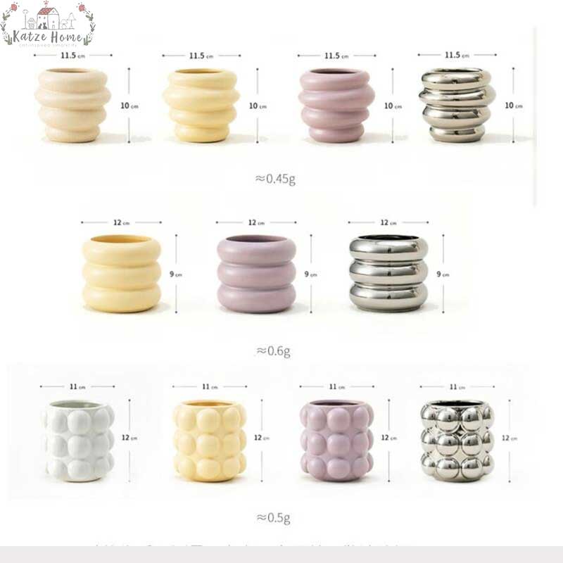 Aesthetic Honey Pot Shaped Ceramic Makeup Brush Holder