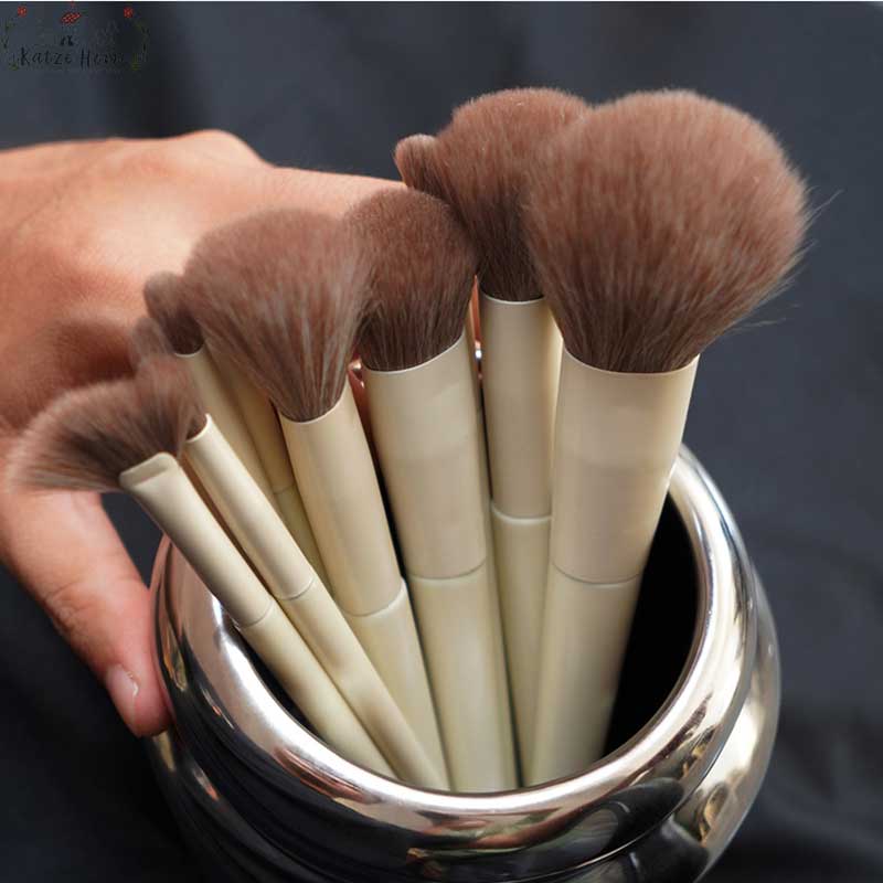 Aesthetic Honey Pot Shaped Ceramic Makeup Brush Holder