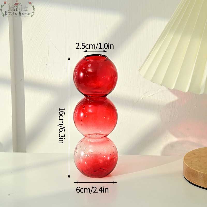 Aesthetic Pastel Gradient Glass Bubble Vase