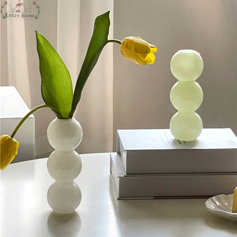 Aesthetic Pastel Gradient Glass Bubble Vase