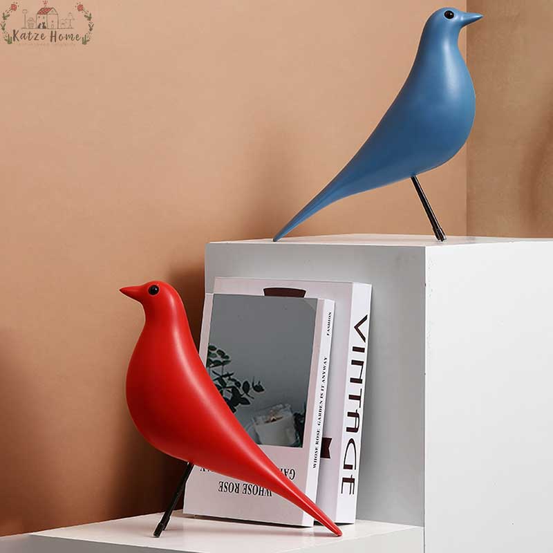 Art Design Resin Blue Bird Statue