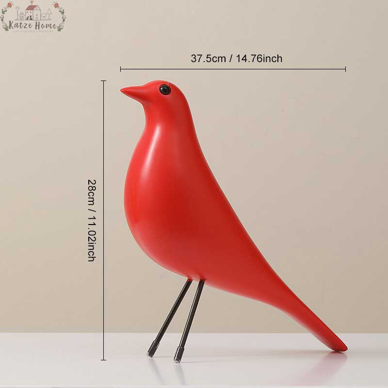 Art Design Resin Blue Bird Statue