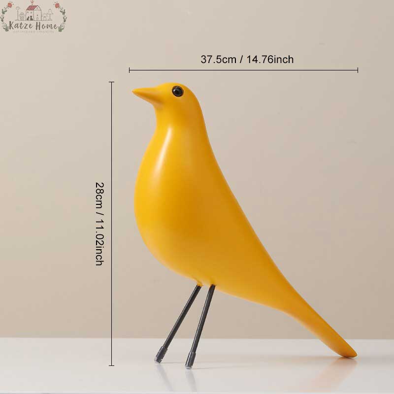 Art Design Resin Blue Bird Statue