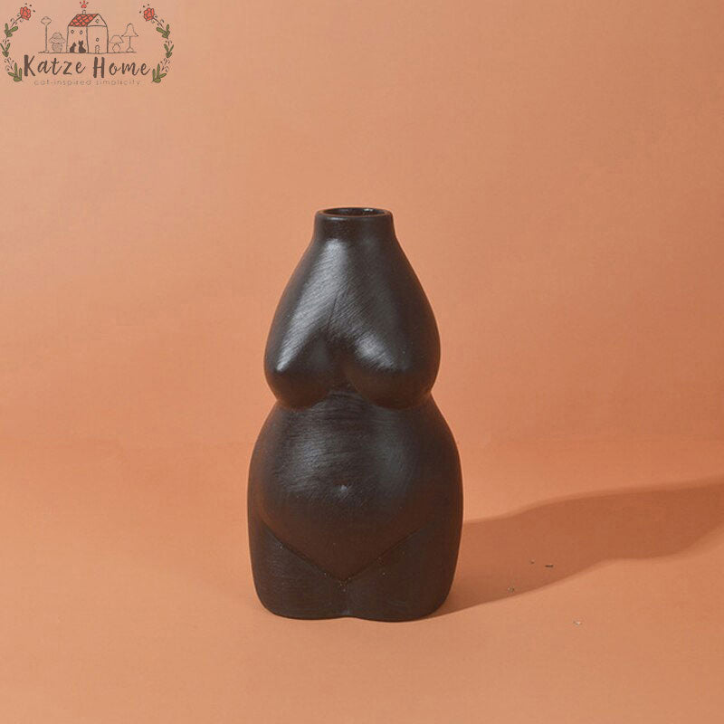 Chubby Ceramic Nude Body Vase For Flowers