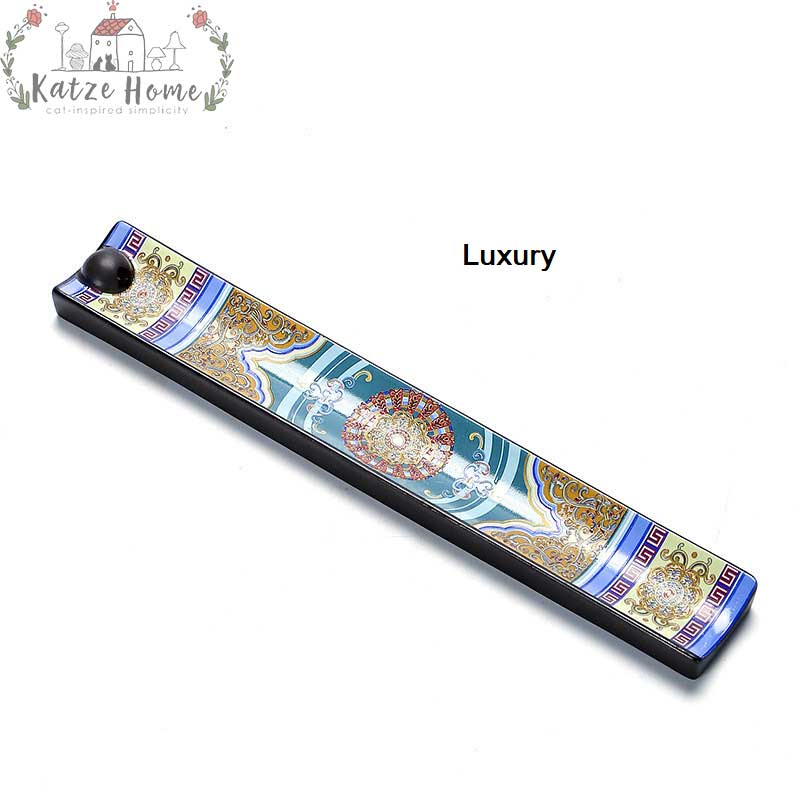 Cloisonne Blue Ceramic Incense Stick Holder