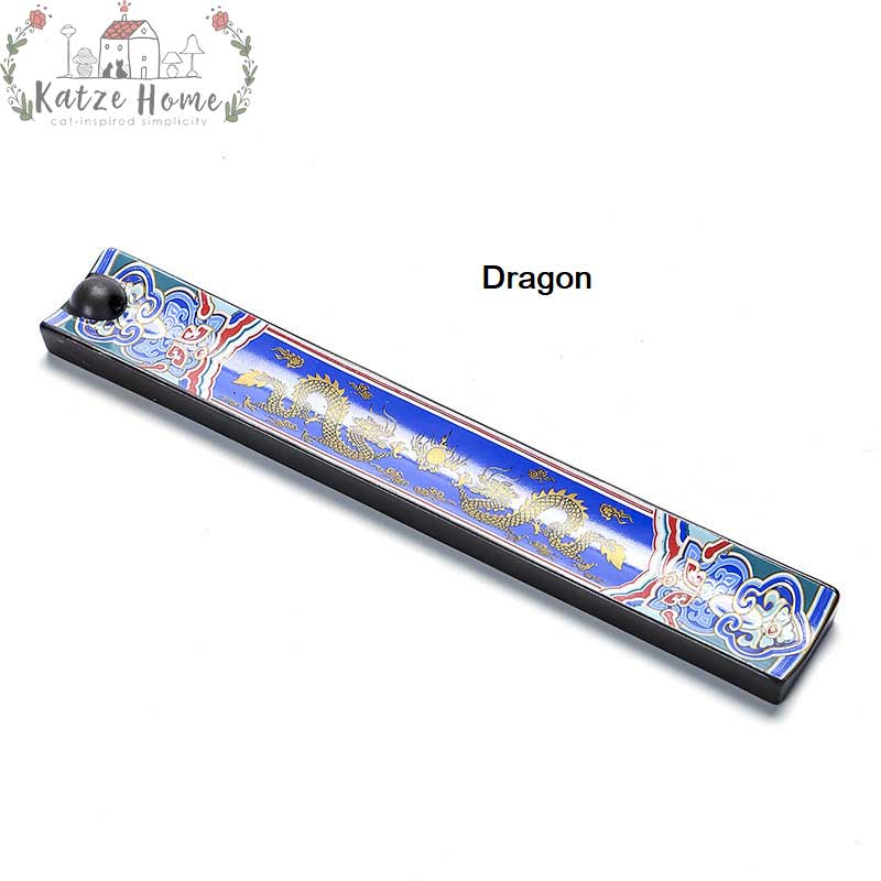 Cloisonne Blue Ceramic Incense Stick Holder